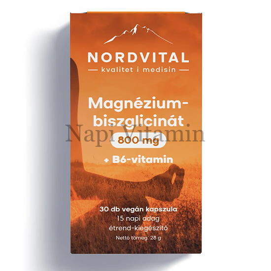Nordvital Magnézium-biszglicinát B6 kapszula 30x