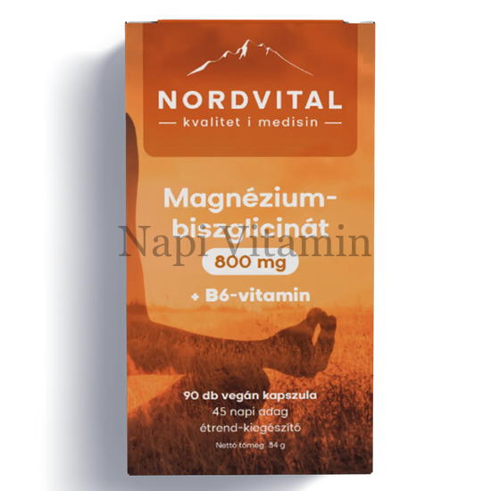 Nordvital Magnézium-biszglicinát B6 kapszula 90x