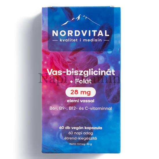 Nordvital Vas-biszglicinát vegán kapszula 60x