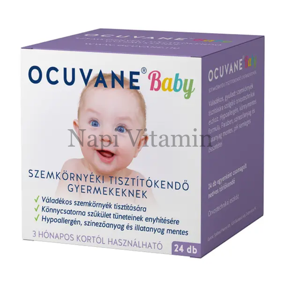 Ocuvane Baby szemkörnyéki tisztítókendő 24x