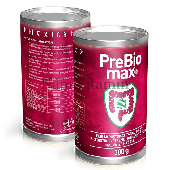 PreBioMax prebiotikus por málna ízű 300g