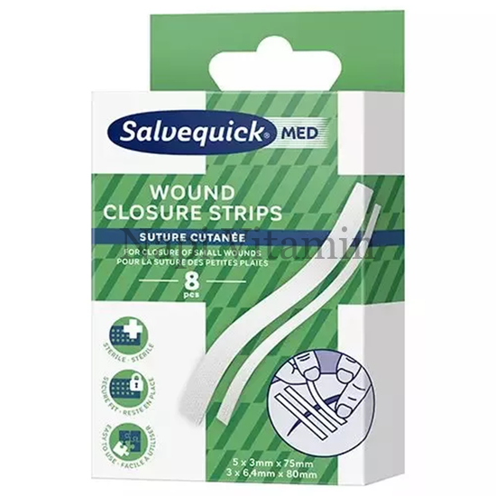 Salvequick Med steril sebzáró csík 8x
