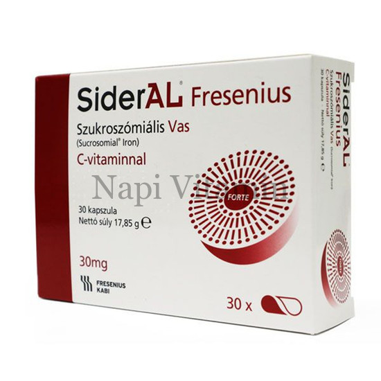 SiderAL Vas C vitaminnal kapszula 30x