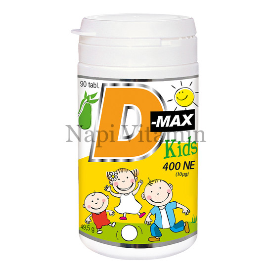 DMax Kids D3 vitamin 400NE rágótabletta 60x