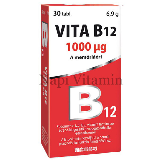 Vita B12 szopogató tabletta 30x