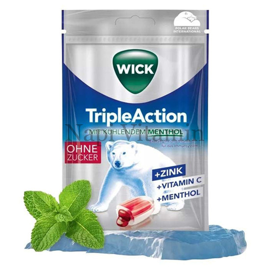 Wick Citrom-Mentol cukormentes torokcukorka 72g