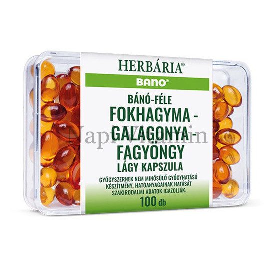 Bánó-féle fokhagyma-galagonya-fagyöngy kapszula 100x Bánó-féle fokhagyma-galagonya-fagyöngy kapszula 100x