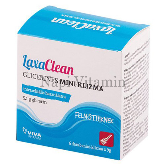 LaxaClean Glicerines mini-klizma felnőtteknek 6x