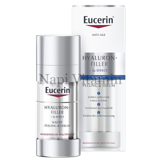 Eucerin Hyaluron-Filler Éjszakai Bőrmegújító Peeling és Szérum 2x15ml
