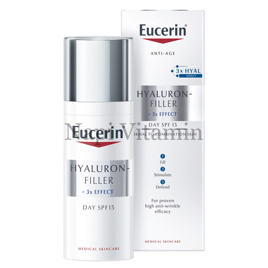 Eucerin Hyaluron-Filler Ráncfeltöltő nappali arckrém normál, vegyes bőrre 50ml