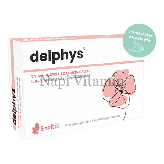 Delphys D-vitamin, Epigallokatekin-gallát és B6-vitamin tabletta 30x