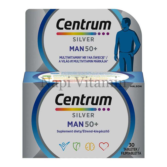 Centrum A-tól-Z-ig Férfiaknak 50+ filmtabletta 30x