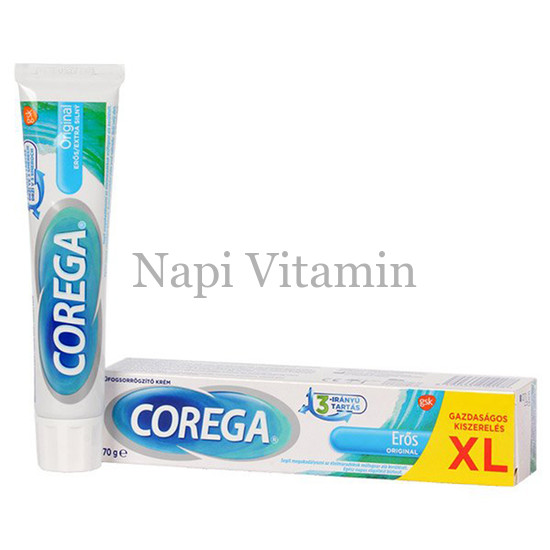 Corega Erős Original műfogsorrögzítő krém XL 70g