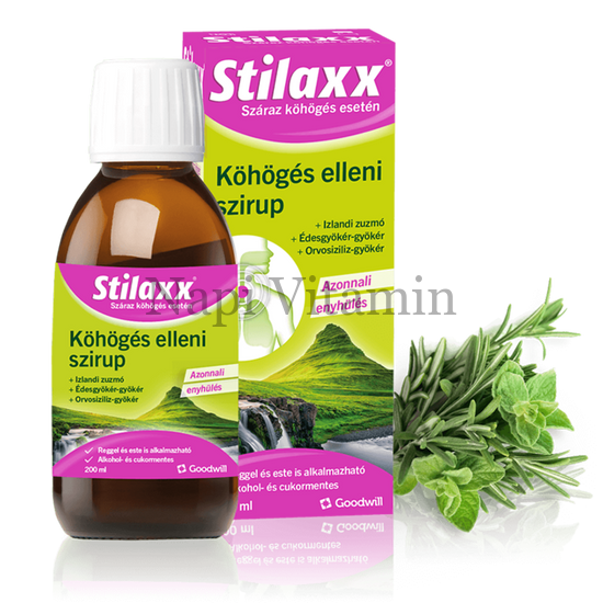 Stilaxx köhögés elleni szirup felnőtteknek 200ml