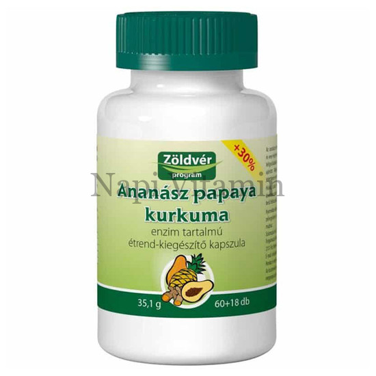 Ananász papaya kurkuma kapszula 78x
