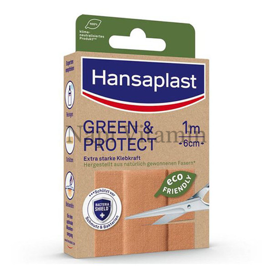 Hansaplast Green & Protect sebtapasz 1m x 6cm 1x