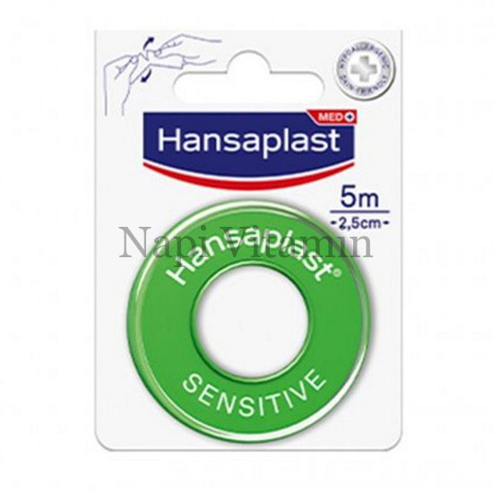 Hansaplast Sensitive ragtapasz 5m x 2,5cm 1x