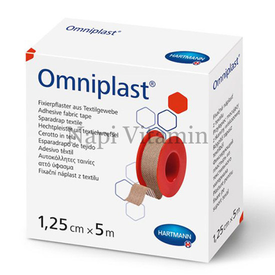 Omniplast ragtapasz 1,25cmx5m 1x Omniplast ragtapasz 1,25cmx5m 1x