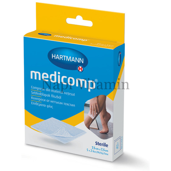 Medicomp sebpárna flísz steril 7,5x7,5cm 10x Medicomp sebpárna flísz steril 7,5x7,5cm 10x