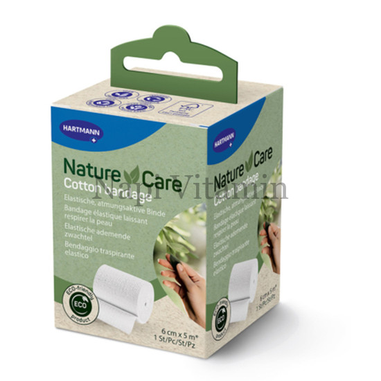 Nature Care kötésrögzítő pamut pólya 6cmx5m 1x Nature Care kötésrögzítő pamut pólya 6cmx5m 1x