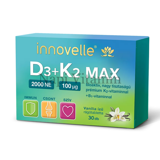Innovelle D3+K2 MAX 2000NE rágótabletta 30x