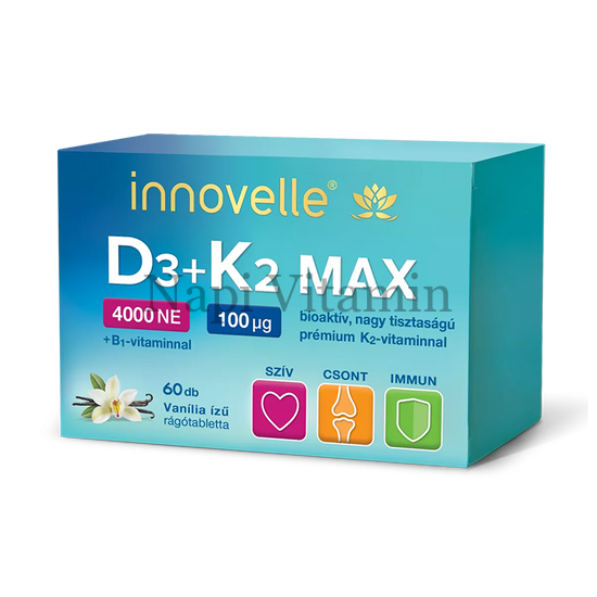 Innovelle D3+K2 MAX 4000NE rágótabletta 60x