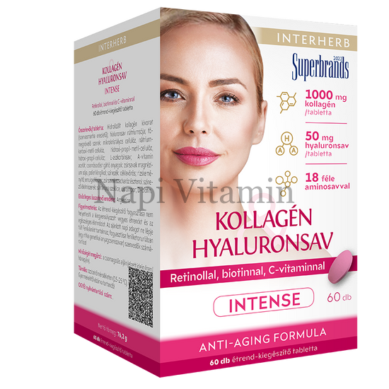 Interherb Kollagén & Hyaluronsav Szépségformula Intense tabletta 60x