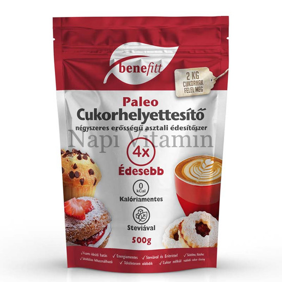 BENEFITT Paleo Cukorhelyettesítő 4x erősségű 500g