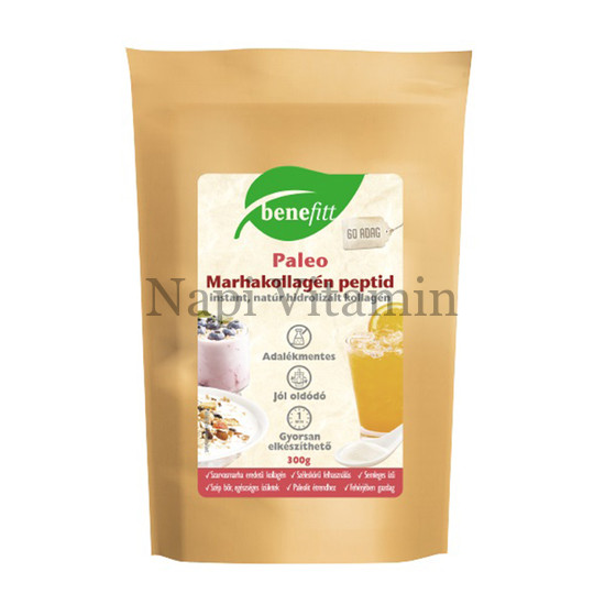 Benefitt Reform Paleo Marhakollagén peptid italpor, natúr 300g Benefitt Reform Paleo Marhakollagén peptid italpor, natúr 300g