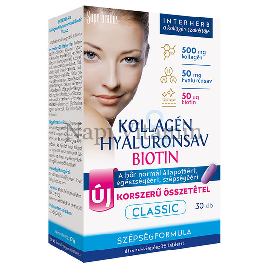 Interherb Kollagén & Hyaluronsav Szépségformula Classic kapszula 30x