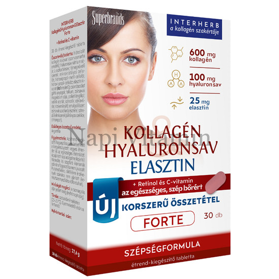 Interherb Kollagén & Hyaluronsav Szépségformula Forte tabletta 30x