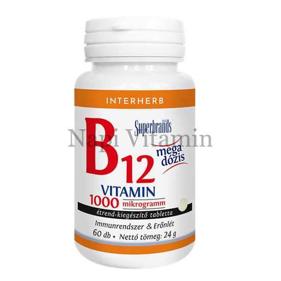 Interherb B12-vitamin 1000mcg tabletta 60x