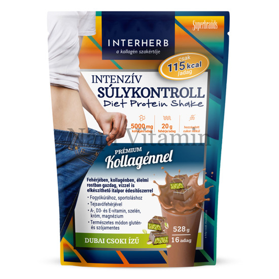 Interherb Intenzív Súlykontroll dubai csoki izű diet shake kollagénnel 528g