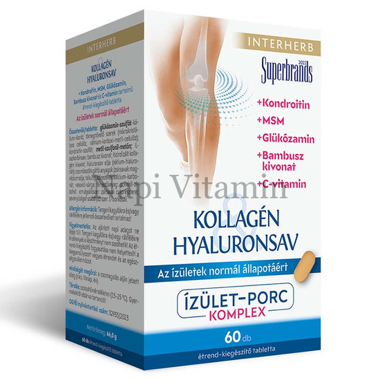 Interherb Kollagén & Hyaluronsav porcépítő tabletta 60x