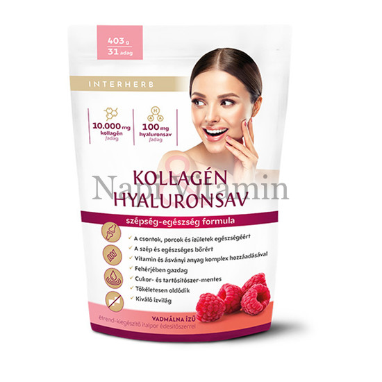 Interherb Kollagén & Hyaluronsav italpor Vadmálna ízű 403g Interherb Kollagén & Hyaluronsav italpor Vadmálna ízű 403g