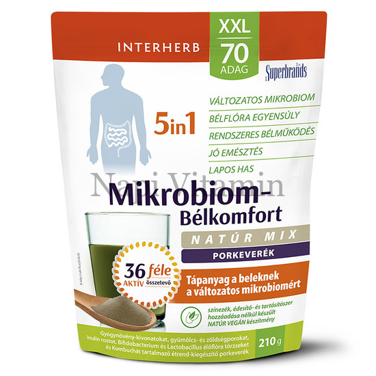 Interherb XXL Mikrobiom bélkomfort natur mix italpor 210g Interherb XXL Mikrobiom bélkomfort natur mix italpor 210g