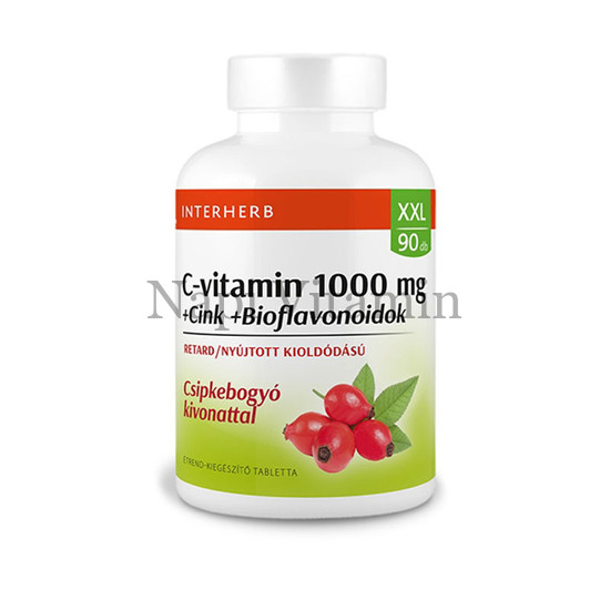 Interherb XXL C-Vitamin 1000mg +Cink +Bioflavonoidok Retard tabletta 90x