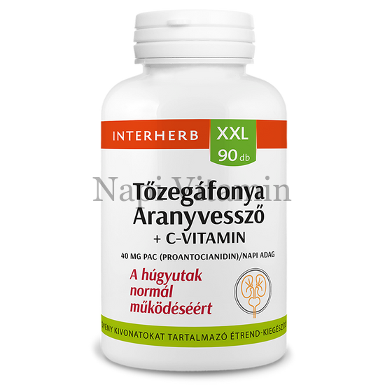 Interherb XXL Tőzegáfonya aranyvessző C vitamin kapszula 90x