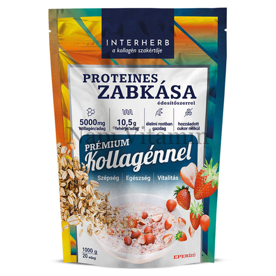 Interherb Proteines zabkása eper ízű 1000g