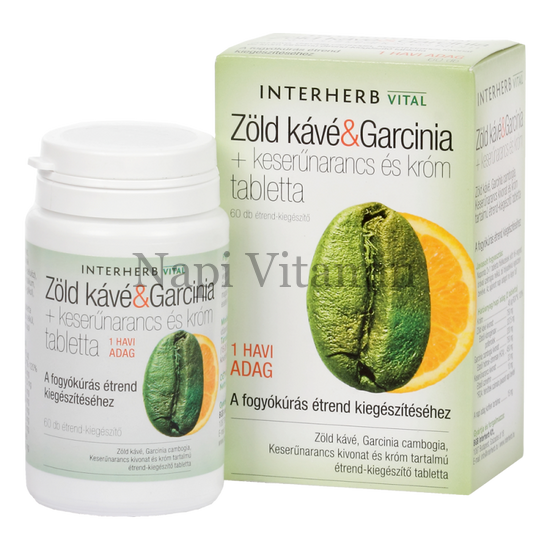 Interherb Vital Zöld kávé&Garcina tabletta 60x