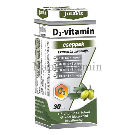 JutaVit D3-vitamin Olivaolajjal 1000NE csepp 30ml