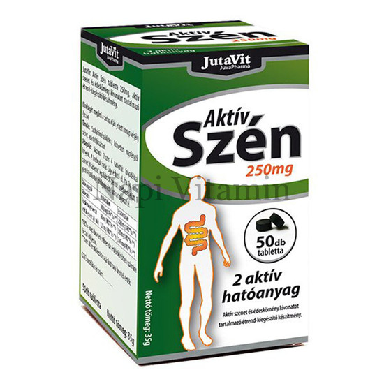 JutaVit Aktív szén 250 mg tabletta 50x