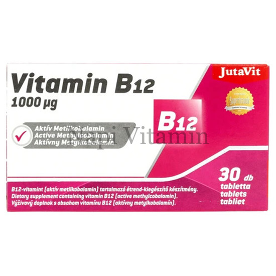 JutaVit B12-vitamin 1000µg Aktív Metilkobalamin 30x