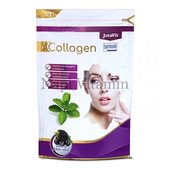 JutaVit Collagen erdeigyömülcs ízű kollagén italpor 400g
