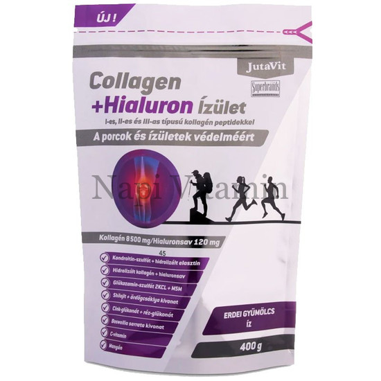 JutaVit Collagen+Hialuron Ízület Erdei gyümölcs ízű italpor 400g