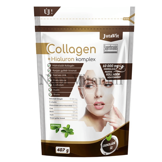 Jutavit Collagen +Hialuron komplex italpor csoki ízű 407g