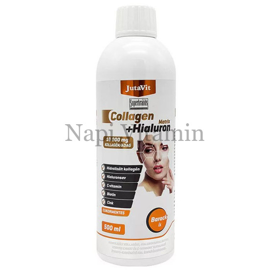 JutaVit Collagen+Hialuron Matrix ital Barack ízben 500ml JutaVit Collagen+Hialuron Matrix ital Barack ízben 500ml