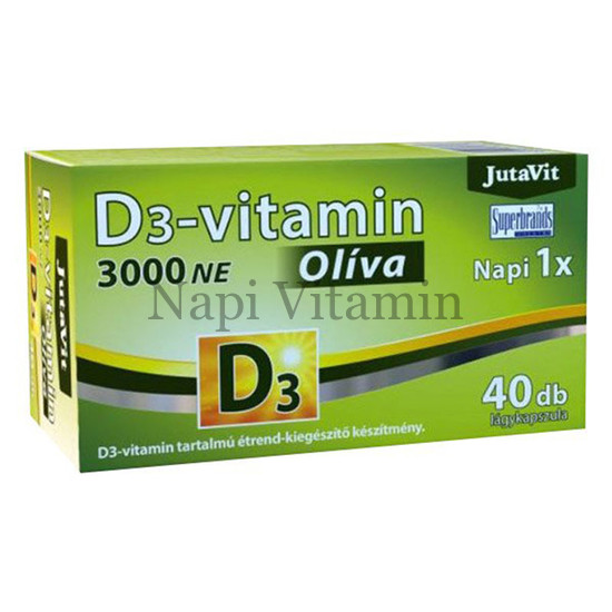 JutaVit D3-vitamin 3000NE olíva lágykapszula 40x