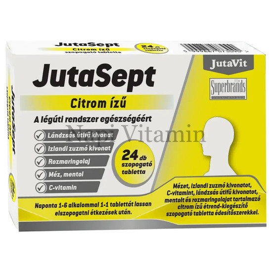JutaVit JutaSept citrom ízű szopogató tabletta 24x