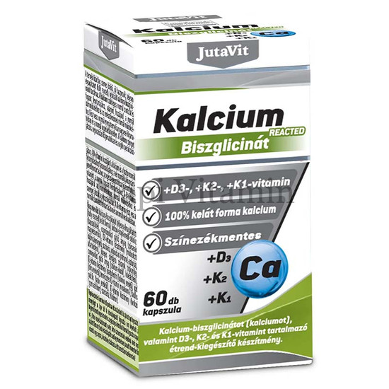 JutaVit Kalcium Biszglicinát+D3+K2+K1 kapszula 60x